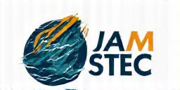 JAMSTEC（海洋研究開発機構）のロゴ。地球と海の要素が融合したデザイン。