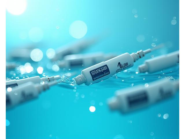 水質、水温、pHセンサーが海水中でデータを収集しているクローズアップ。透明な水と繊細な光の屈折。